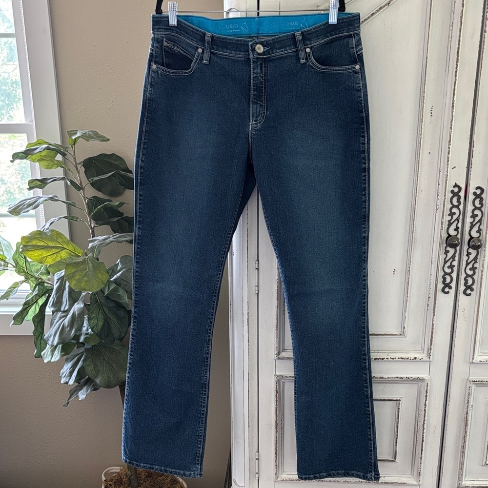Wrangler Q-Baby Women's Jeans Bootcut Dark Wash Denim Size 32 x 33.5 - Picture 3 of 8